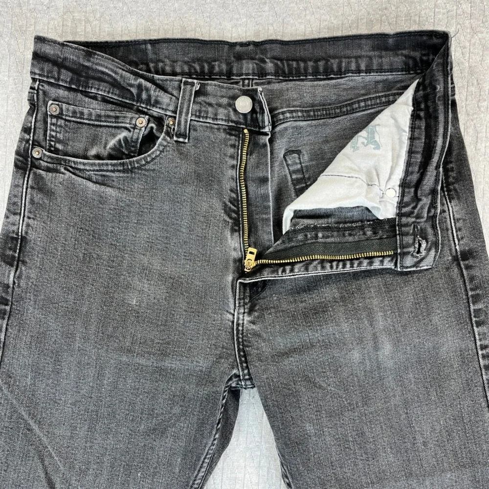 Levi 505 Regular Fit Jeans Men 34x34 Fits 32x31 Black Waterless Denim 00505-2342